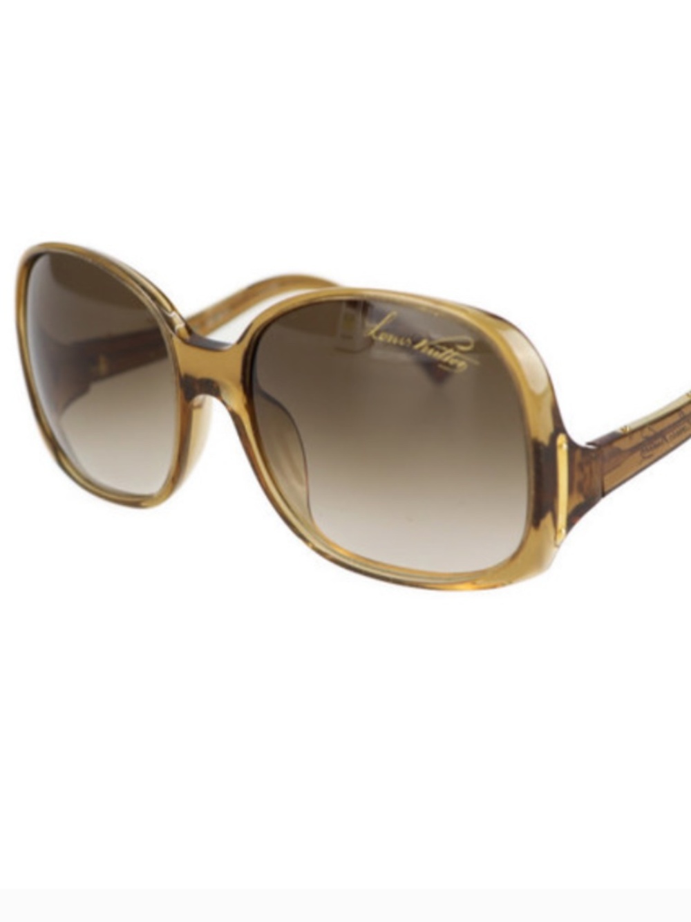 LOUIS VUITTON Gina Sunglasses, Brown Sparkle